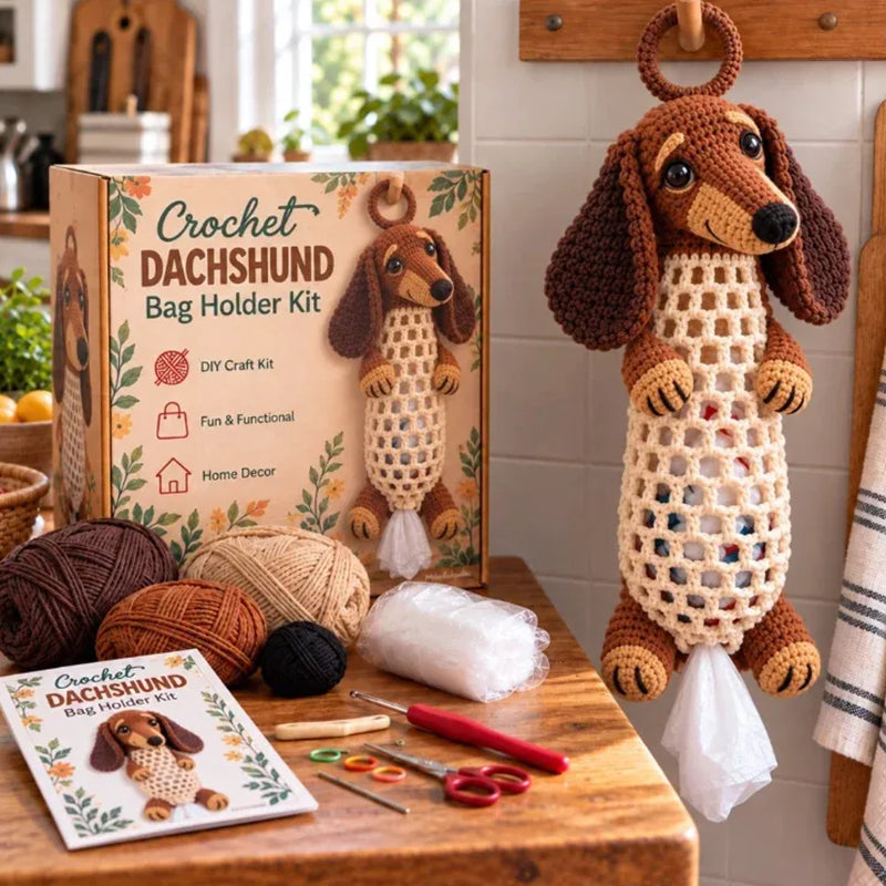 Funfany Crochet Animal Bag Holder DIY Kit